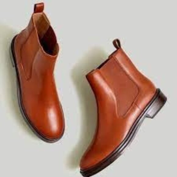 Madewell The Benning Chelsea Boot in Warm CInnamon Brown - Picture 1 of 8